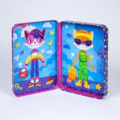 Puzzle magnetic in cutie metalica - Magia modei, 45+ piese