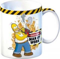 The Simpsons Man At Work Mug