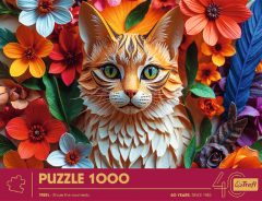 Puzzle 1000 piese - 40th Anniversary - Cat 3D Effect