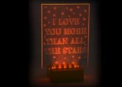 Lampa de veghe - I love you more than all the stars | Think Pink