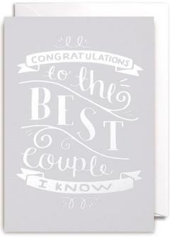 Felicitare - Congratulations to the Best Couple I Know Lagom Design
