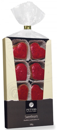 Biscuiti cu unt si ciocolata - Inimioare, 100 g