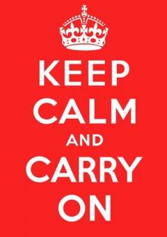 Felicitare - Keep Calm and Carry On - Rosu Dean Morris