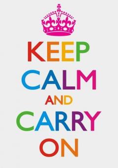 Felicitare - Keep Calm and Carry On - Curcubeu Dean Morris