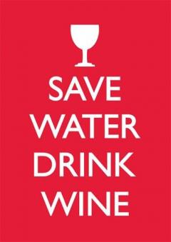 Felicitare - Save water Drink Wine Dean Morris