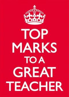 Felicitare - Top Marks to a great teacher Dean Morris