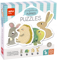Puzzle educativ - My First Progressive Puzzle - Puppies