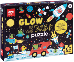 Puzzle 60 de piese - Glow in the dark - Space
