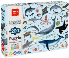 Puzzle 200 de piese - Ocean Endangered Animals