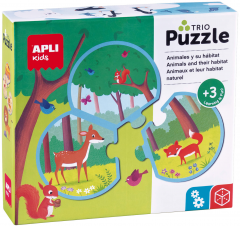 Puzzle educativ - Trio Puzzle - Animals