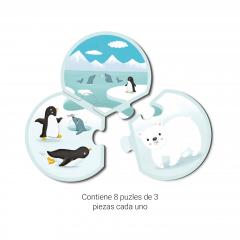 Puzzle educativ - Trio Puzzle - Animals