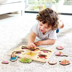 Puzzle din lemn in straturi – Fructe, 13 piese