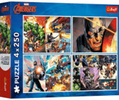 Set 4 puzzle-uri 250 piese - Marvel - Zile Eroice