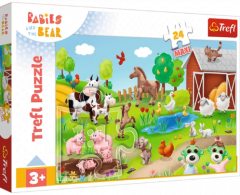 Puzzle 24 piese - Maxi Babies and The Bear - Animale la Ferma