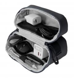 Geanta organizatoare pentru cabluri si accesorii - Gri inchis