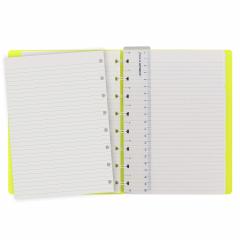 Carnet - Saffiano Fluoro - Grey/Yellow