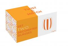 Set 2 pahare - Twist & Match - Portocaliu