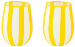 Set 2 pahare - Twist & Match - Galben
