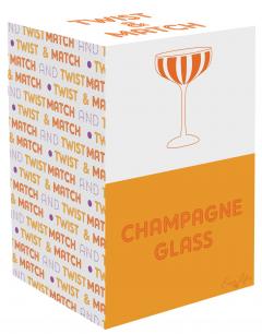 Pahar de sampanie - Twist & Orange - Portocaliu