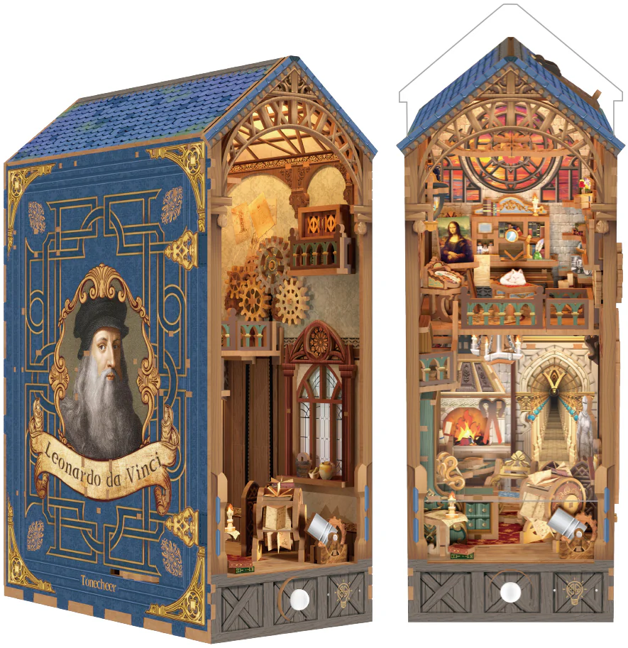 Book Nook 387 piese - Leonardo da Vinci - Tonecheer