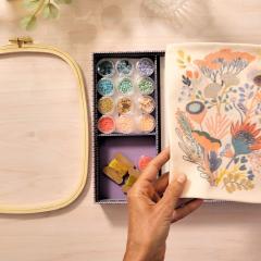 Set creativ broderie cu margele - Atelier 58