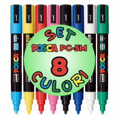 Set 8  markere - UNI Posca PC-5M