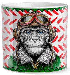 Ghiveci decorativ - Human Essence Monkey - Boldness, 7x7cm