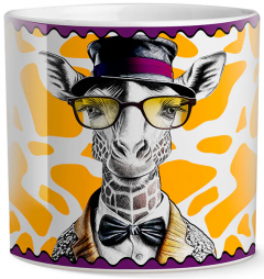 Ghiveci decorativ - Human Essence Giraffe - Far-Sightedness, 8.5x8.5cm