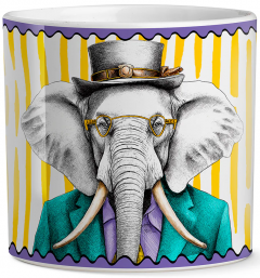 Ghiveci decorativ - Human Essence Elephant - Wisdom, 12x12cm