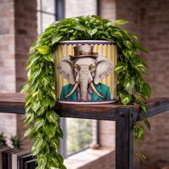 Ghiveci decorativ - Human Essence Elephant - Wisdom, 12x12cm