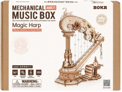 Book-nook - Puzzle 3D 350 piese - Cutiuta muzicala Harpa Magica