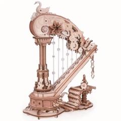 Book-nook - Puzzle 3D 350 piese - Cutiuta muzicala Harpa Magica