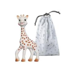 Set cadou jucarie + saculet de transport - Girafa Sophie