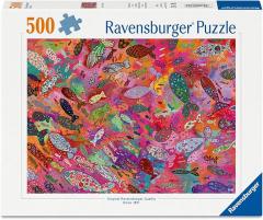 Puzzle - Fish in Fuchsia, 500 piese