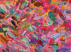 Puzzle - Fish in Fuchsia, 500 piese