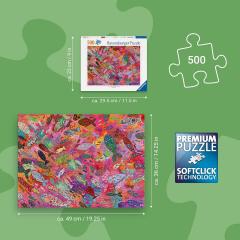 Puzzle - Fish in Fuchsia, 500 piese