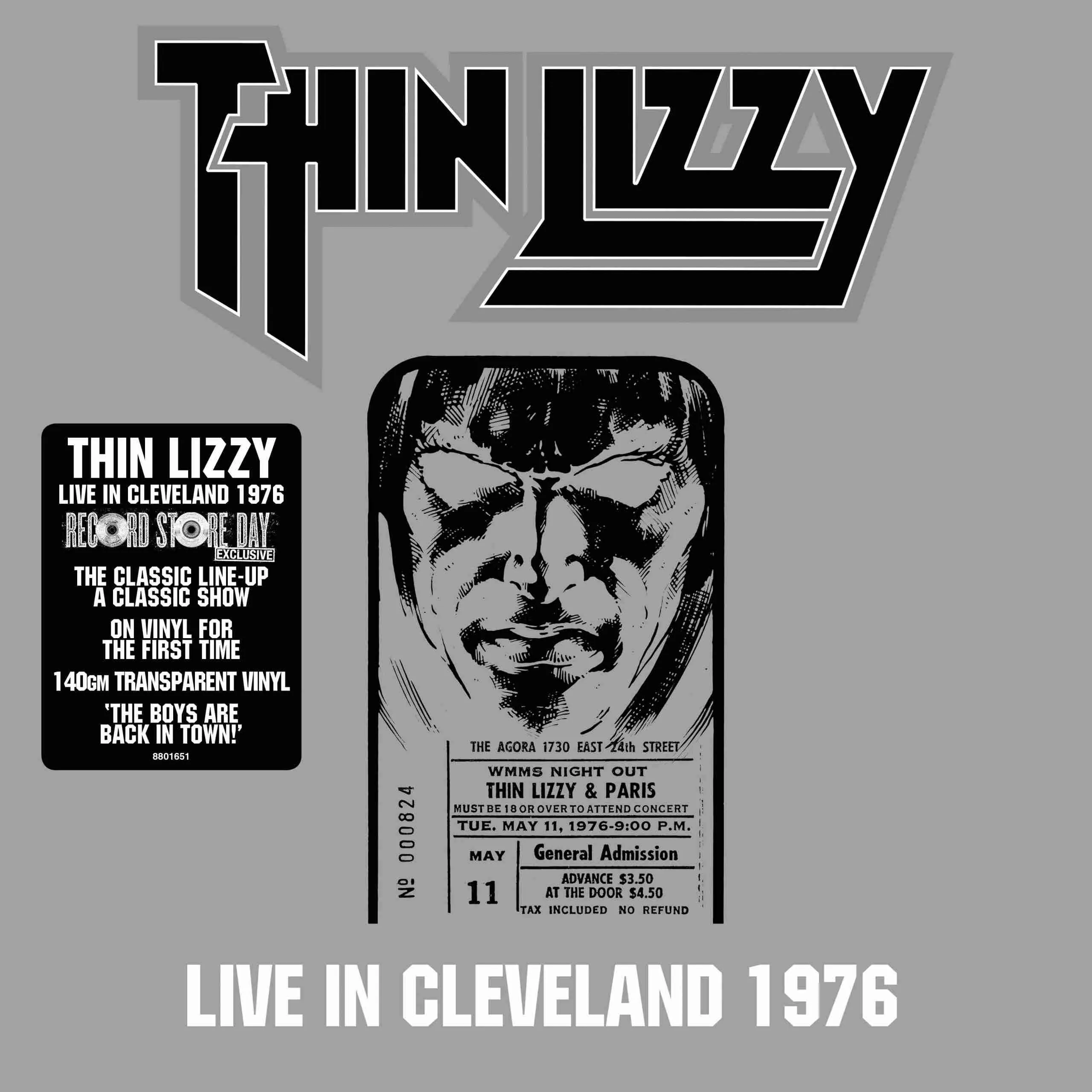 Live In Cleveland 1976 (Transparent Vinyl, Record Store Day) - Thin Lizzy