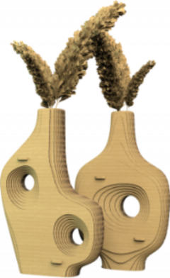 Puzzle 3D - Two Vases - 42 piese
