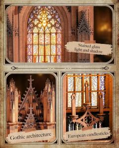 Puzzle 3D 111 piese - Twin-Tower Cathedral