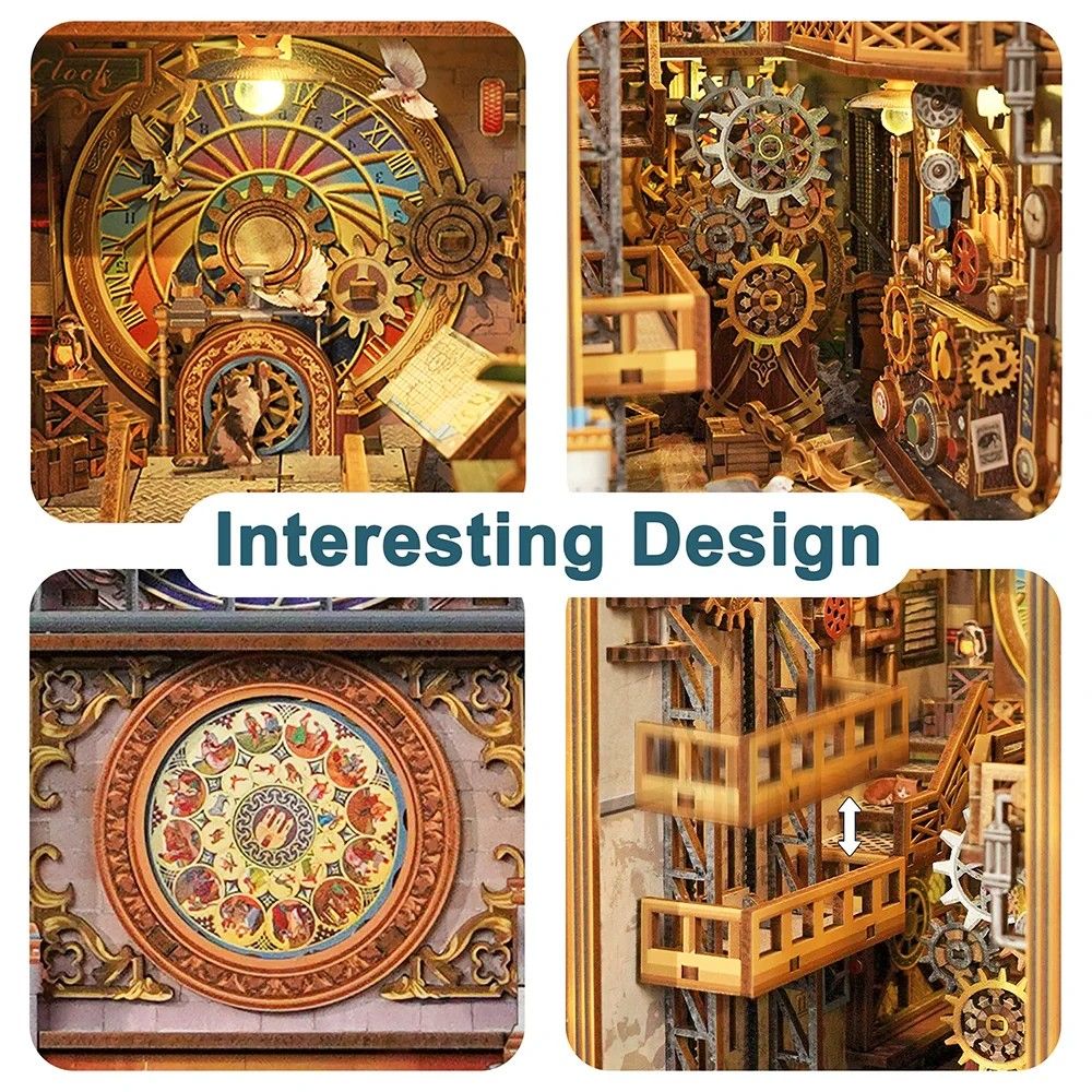 Puzzle 3D - Cotor de carte Clock Tower, 430 piese - Tonecheer