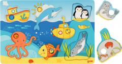 Puzzle din lemn - Animale marine, 7 piese