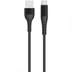 Cablu incarcare - Lemontti - USB-A la Type-C, Fast Charge, 1.5m - Negru
