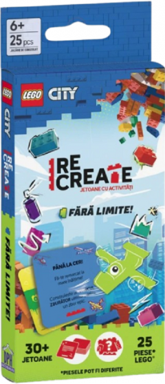 Jetoane cu activitati creative LEGO Recreate City - Fara limite