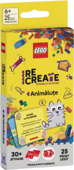 Jetoane cu activitati creative LEGO Recreate - Animalute