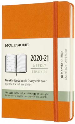 Agenda 2021 - 18-Month Weekly Planner - Pocket, Hard Cover - Cadmium Orange