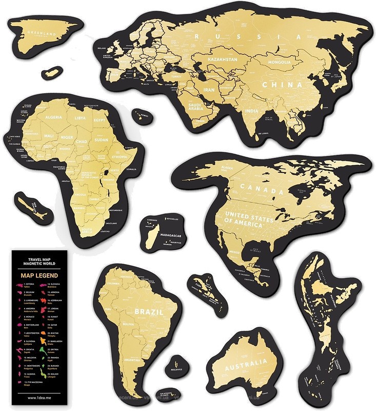 Harta magnetica - Travel Map - Magnetic World