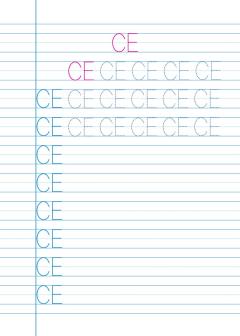Caiet de scriere. Litere de tipar - Clasa Pregatitoare