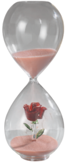 Clepsidra - Sandtimer with Rose