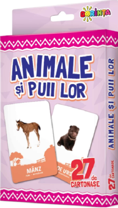 27 de cartonase educative - Animale si puii lor