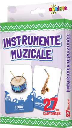 27 de cartonase educative - Instrumente muzicale